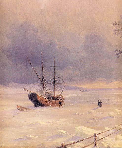 Ivan Aivazovsky Frozen Bosphorus Under Snow